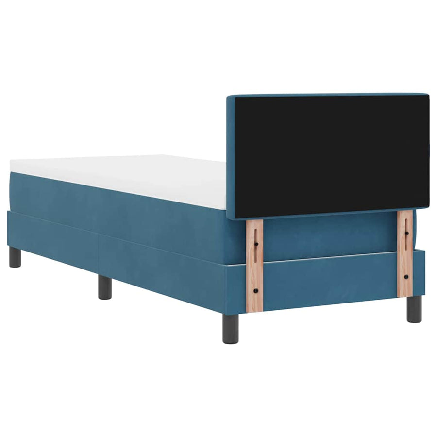 Boxspringbed met Matras met matras Donkerblauw 80 x 200 cm Stof
