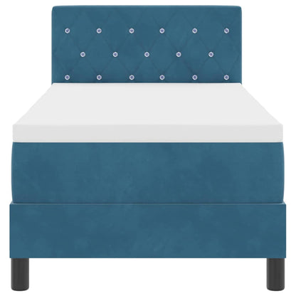 Boxspringbed met Matras met matras Donkerblauw 80 x 200 cm Stof