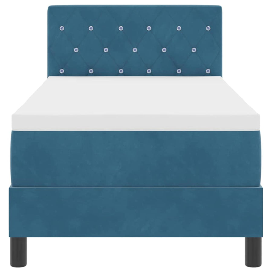 Boxspringbed met Matras met matras Donkerblauw 80 x 200 cm Stof