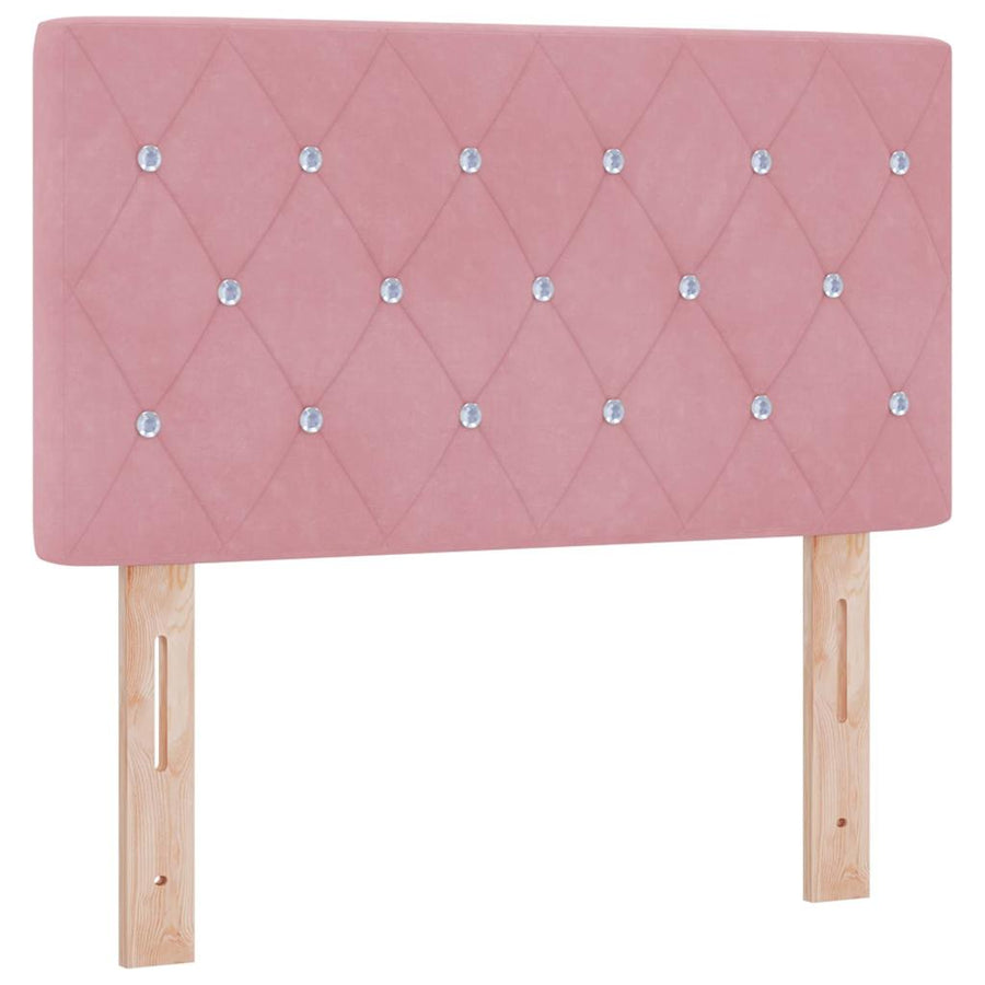 Boxspringbed met Matras met matras Roze 80 x 200 cm Stof