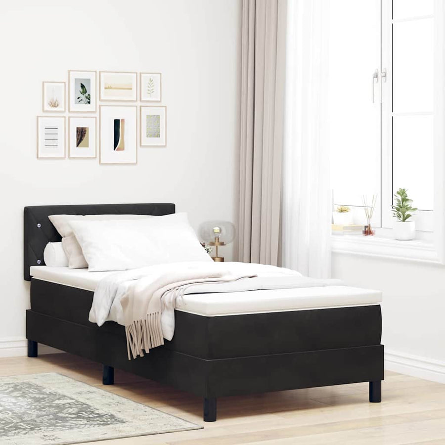 Boxspringbed met matras Zwart 100 x 200 cm Fluweel