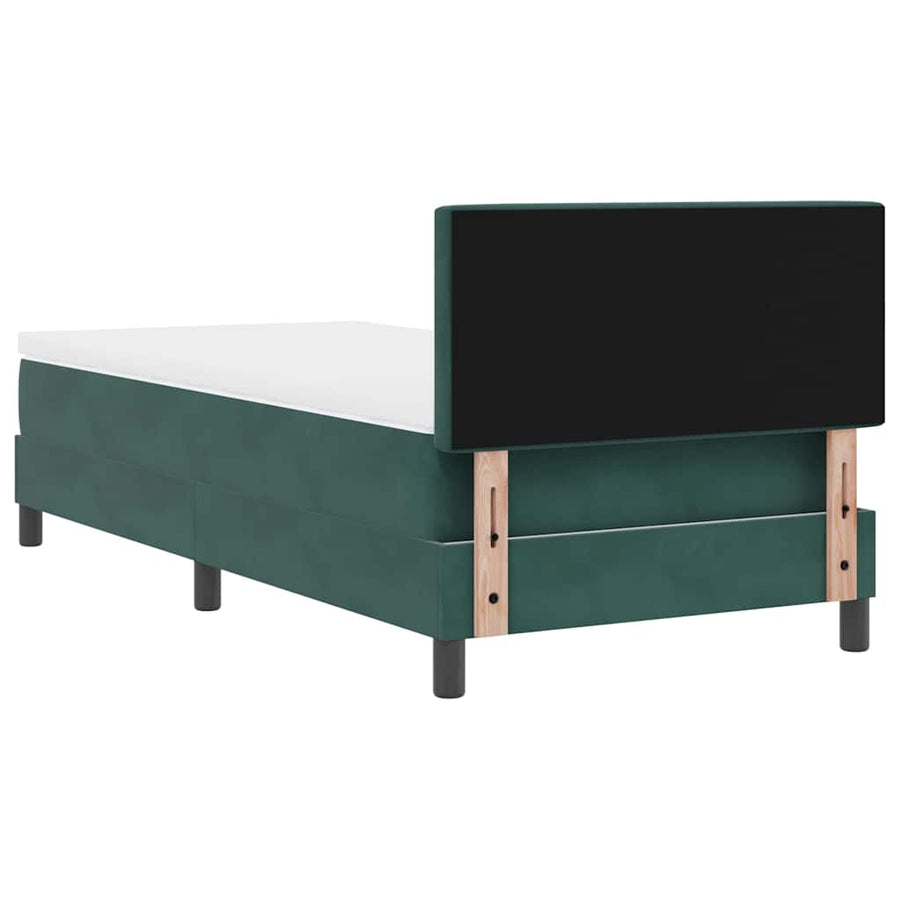 Boxspringbed met matras Donkergroen 100 x 200 cm Fluweel