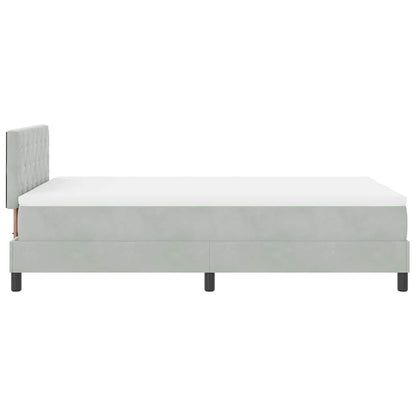 Boxspringbed met matras Lichtgrijs 120 x 190 cm Fluweel