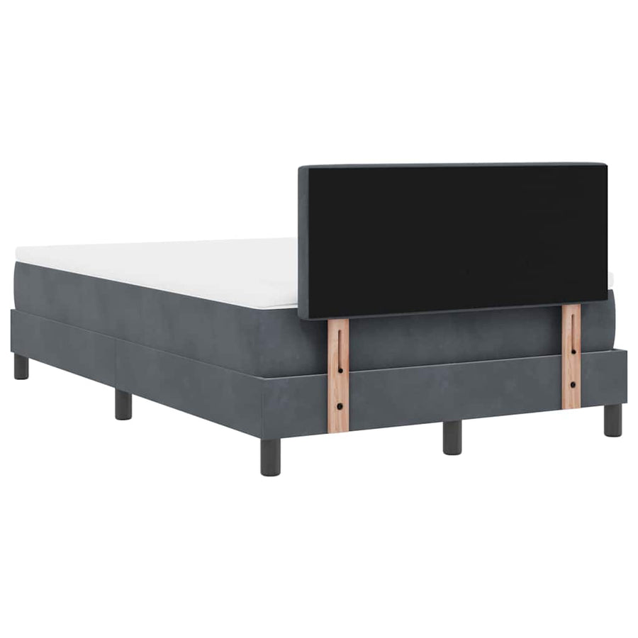 Boxspringbed met matras Donkergrijs 120 x 190 cm Fluweel