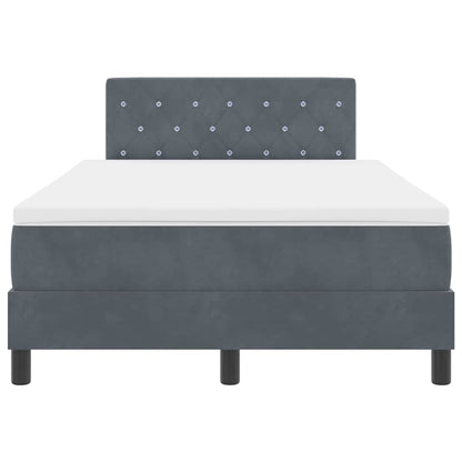 Boxspringbed met matras Donkergrijs 120 x 190 cm Fluweel