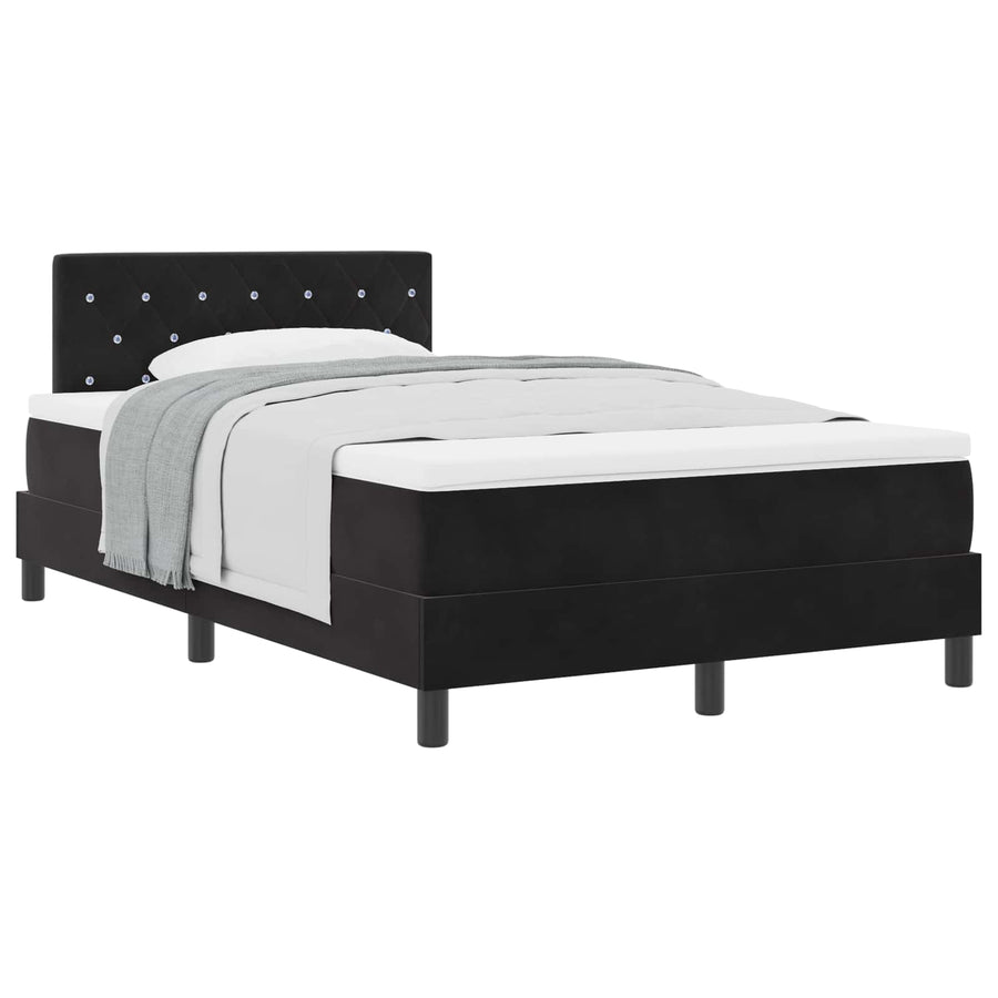 Boxspringbed met matras Zwart 120 x 190 cm Fluweel