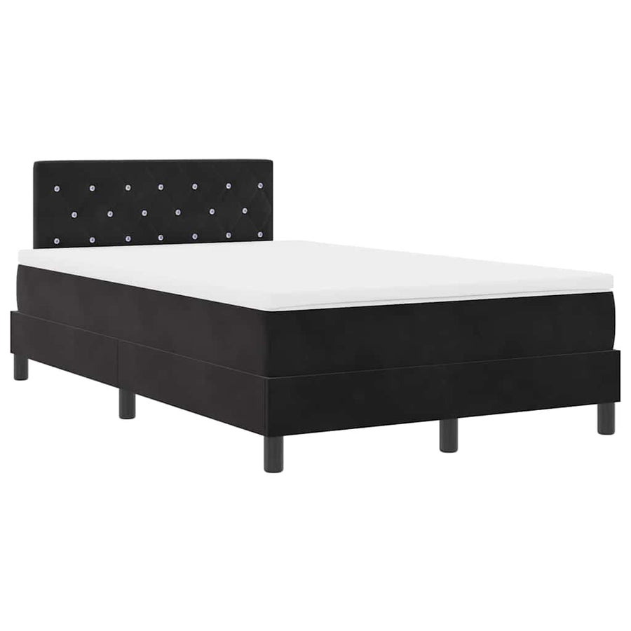 Boxspringbed met matras Zwart 120 x 190 cm Fluweel
