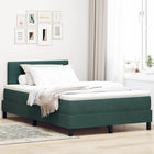 Boxspringbed donkergroen 120x190 cm fluweel