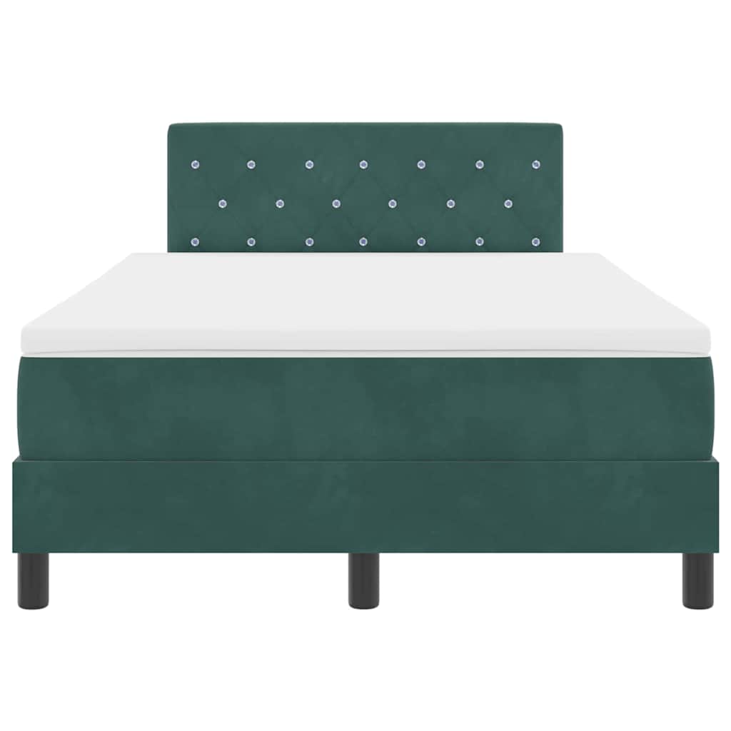 Boxspringbed met matras Donkergroen 120 x 190 cm Fluweel