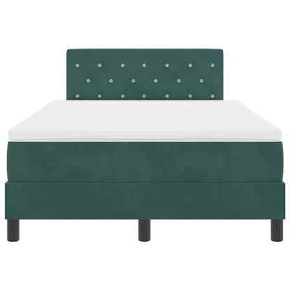 Boxspringbed met matras Donkergroen 120 x 190 cm Fluweel