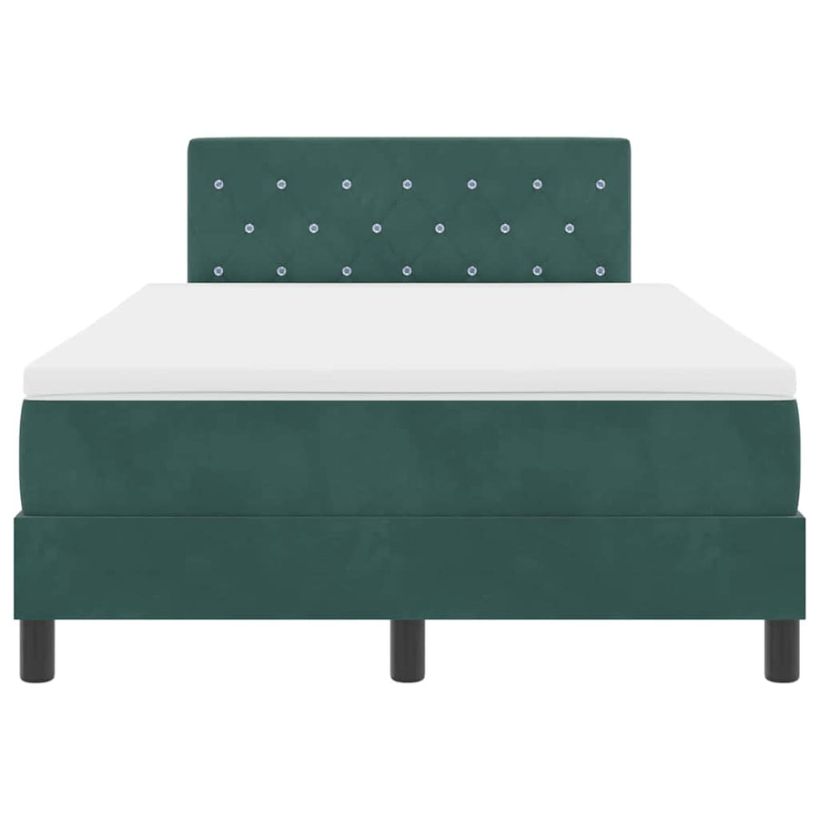 Boxspringbed met matras Donkergroen 120 x 190 cm Fluweel