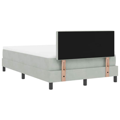 Boxspringbed met matras Lichtgrijs 120 x 200 cm Fluweel