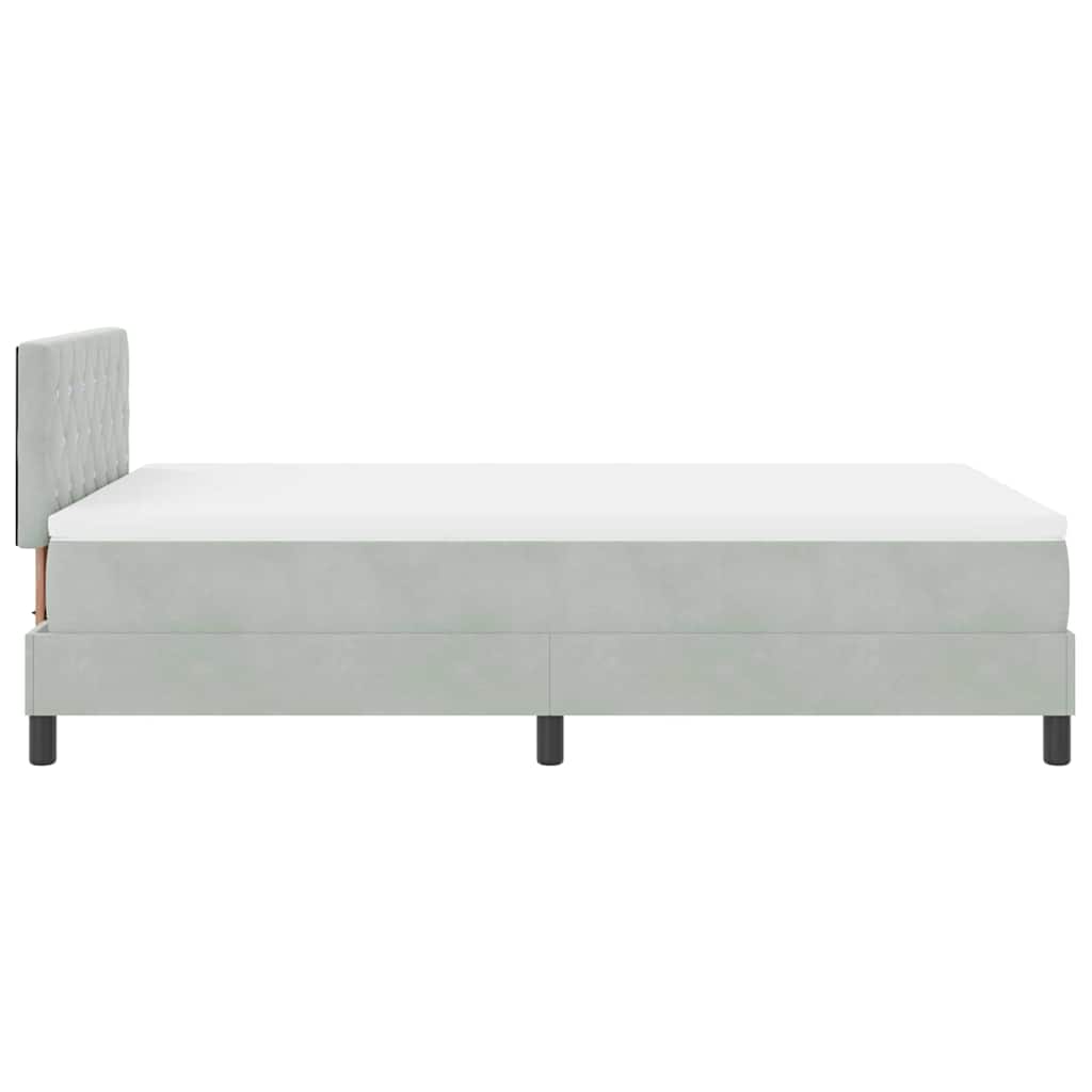 Boxspringbed met matras Lichtgrijs 120 x 200 cm Fluweel