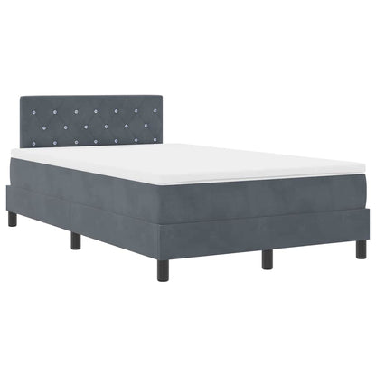 Boxspringbed met matras Donkergrijs 120 x 200 cm Fluweel
