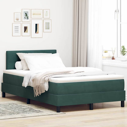 Boxspringbed met matras Donkergroen 120 x 200 cm Fluweel