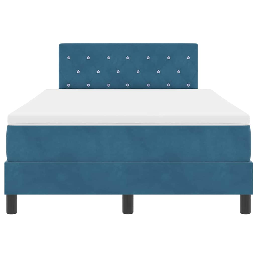 Boxspringbed met matras Donkerblauw 120 x 200 cm Fluweel