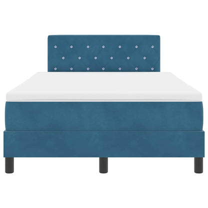 Boxspringbed met matras Donkerblauw 120 x 200 cm Fluweel