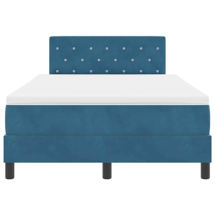 Boxspringbed met matras Donkerblauw 120 x 200 cm Fluweel