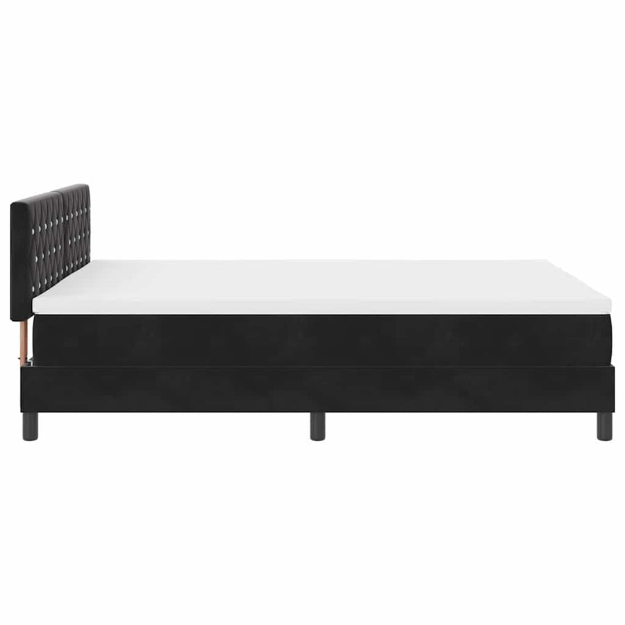 Boxspringbed met matras Zwart 140 x 190 cm Fluweel
