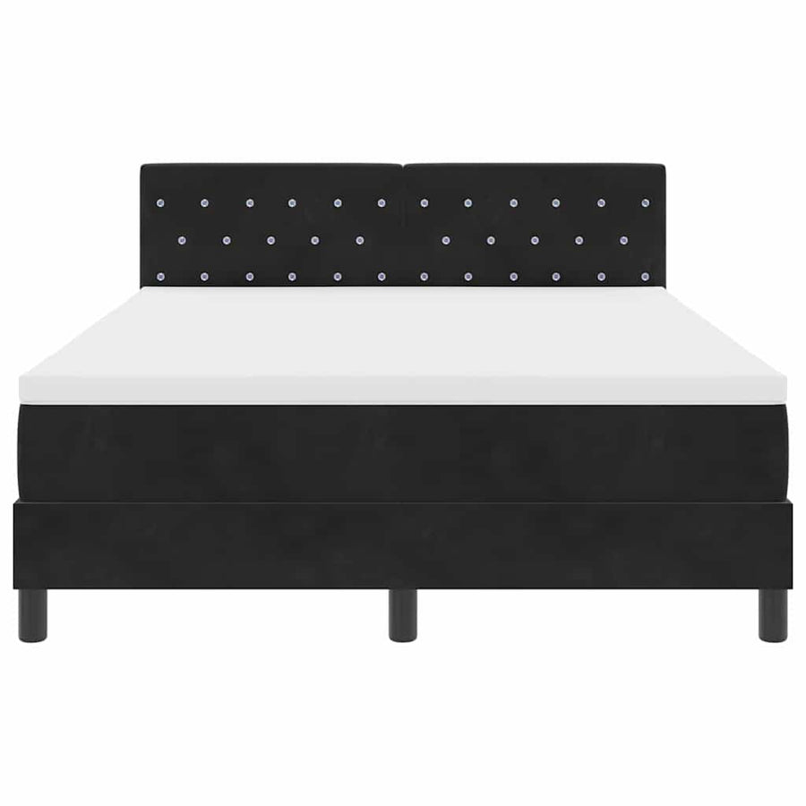 Boxspringbed met matras Zwart 140 x 200 cm Fluweel