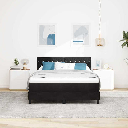 Boxspringbed met matras Zwart 160 x 200 cm Fluweel