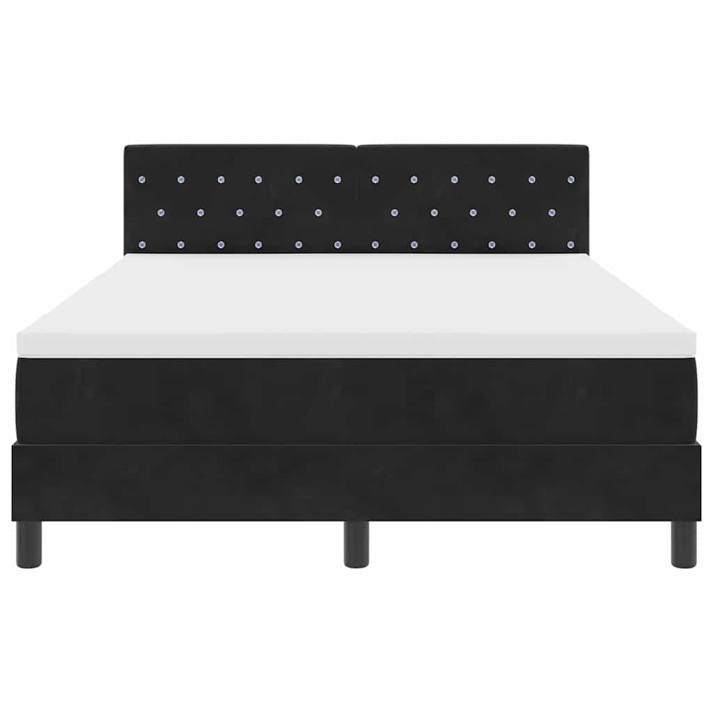 Boxspringbed met matras Zwart 160 x 200 cm Fluweel