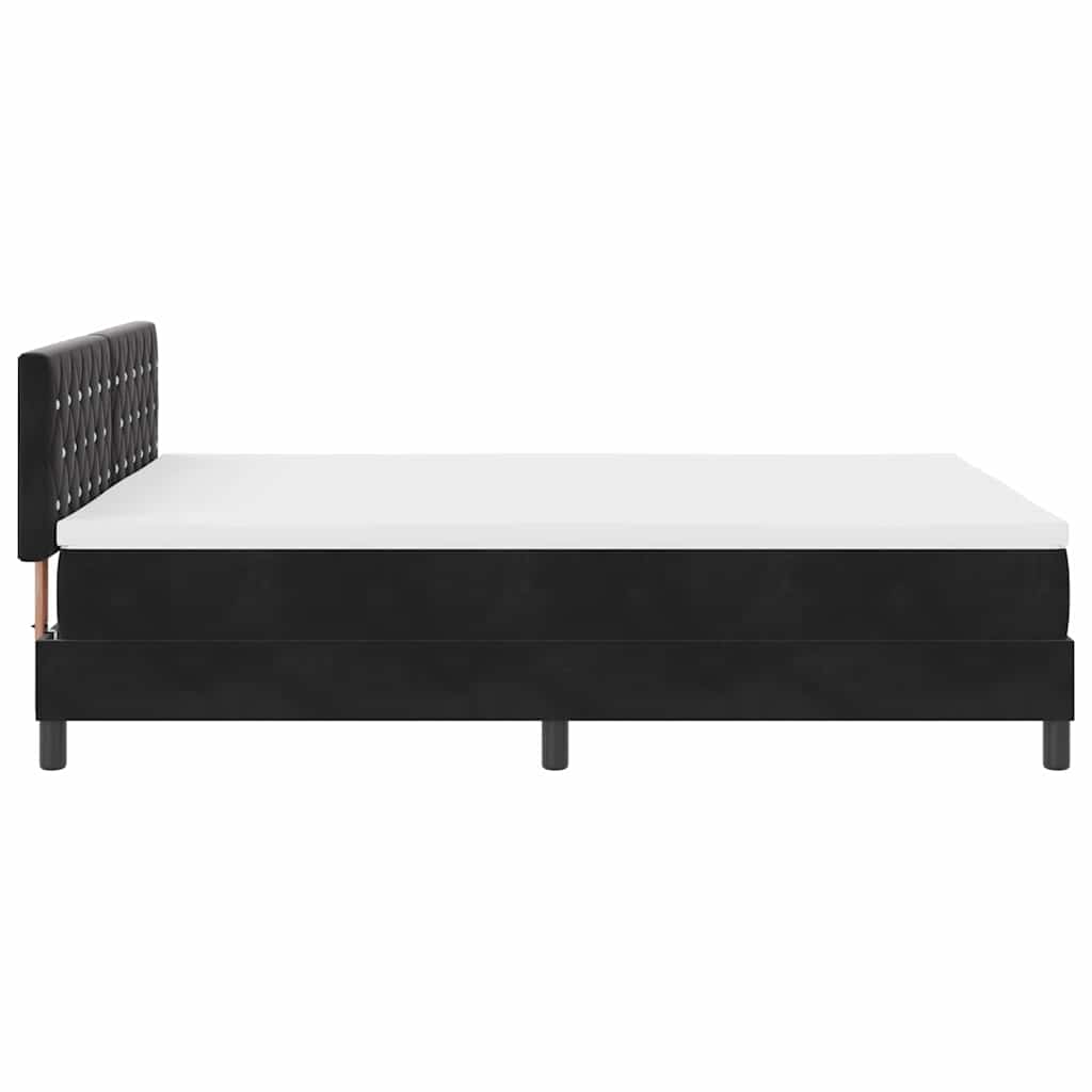 Boxspringbed met matras Zwart 160 x 200 cm Fluweel