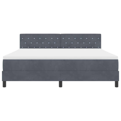 Boxspringbed met matras Donkergrijs 180 x 200 cm Fluweel