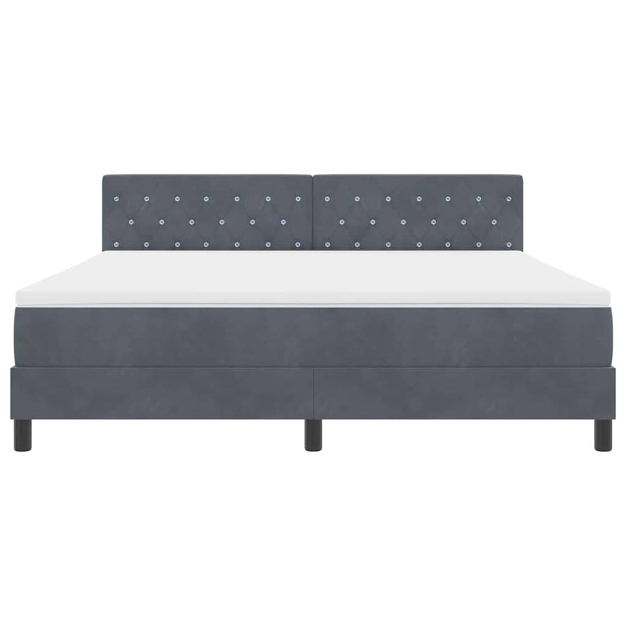 Boxspringbed met matras Donkergrijs 180 x 200 cm Fluweel