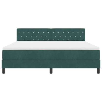 Boxspringbed met matras Donkergroen 180 x 200 cm Fluweel
