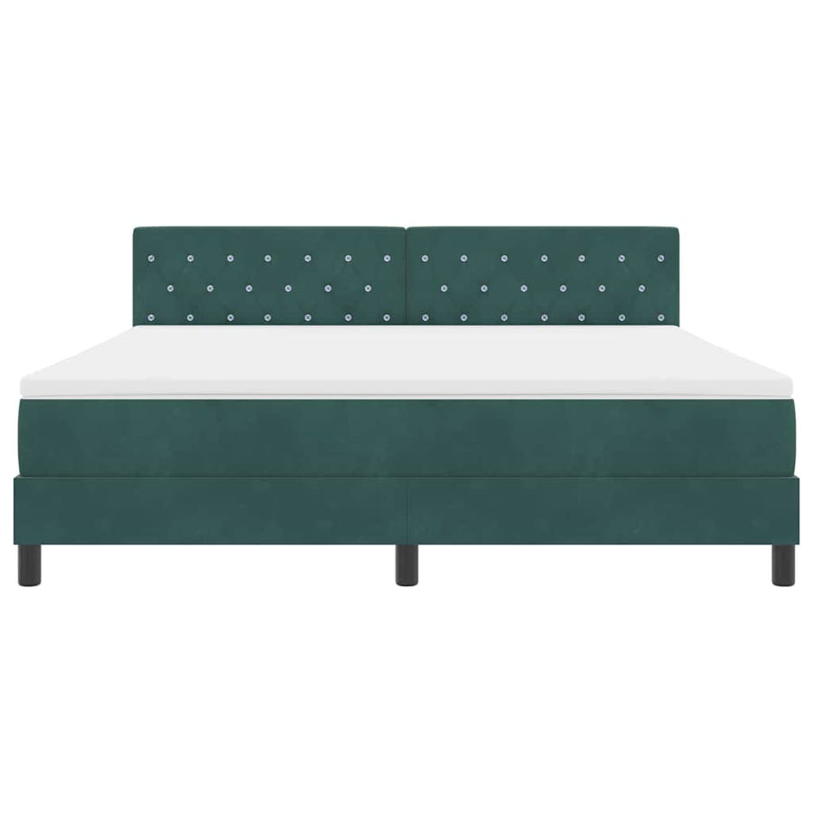 Boxspringbed met matras Donkergroen 180 x 200 cm Fluweel
