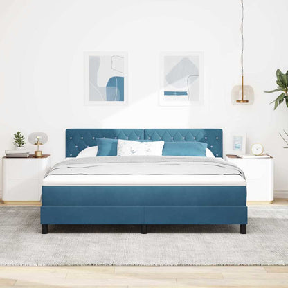 Boxspringbed met matras Donkerblauw 180 x 200 cm Fluweel