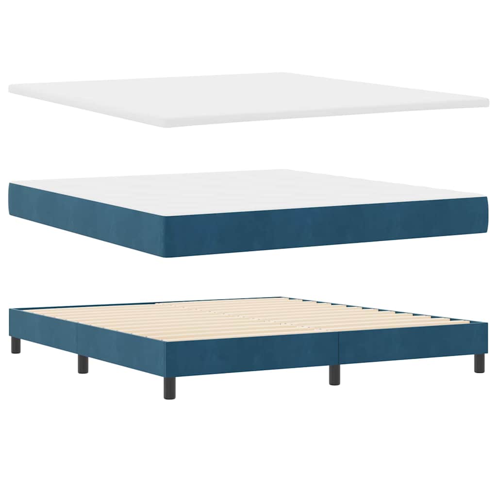 Boxspringbed met matras Donkerblauw 180 x 200 cm Fluweel