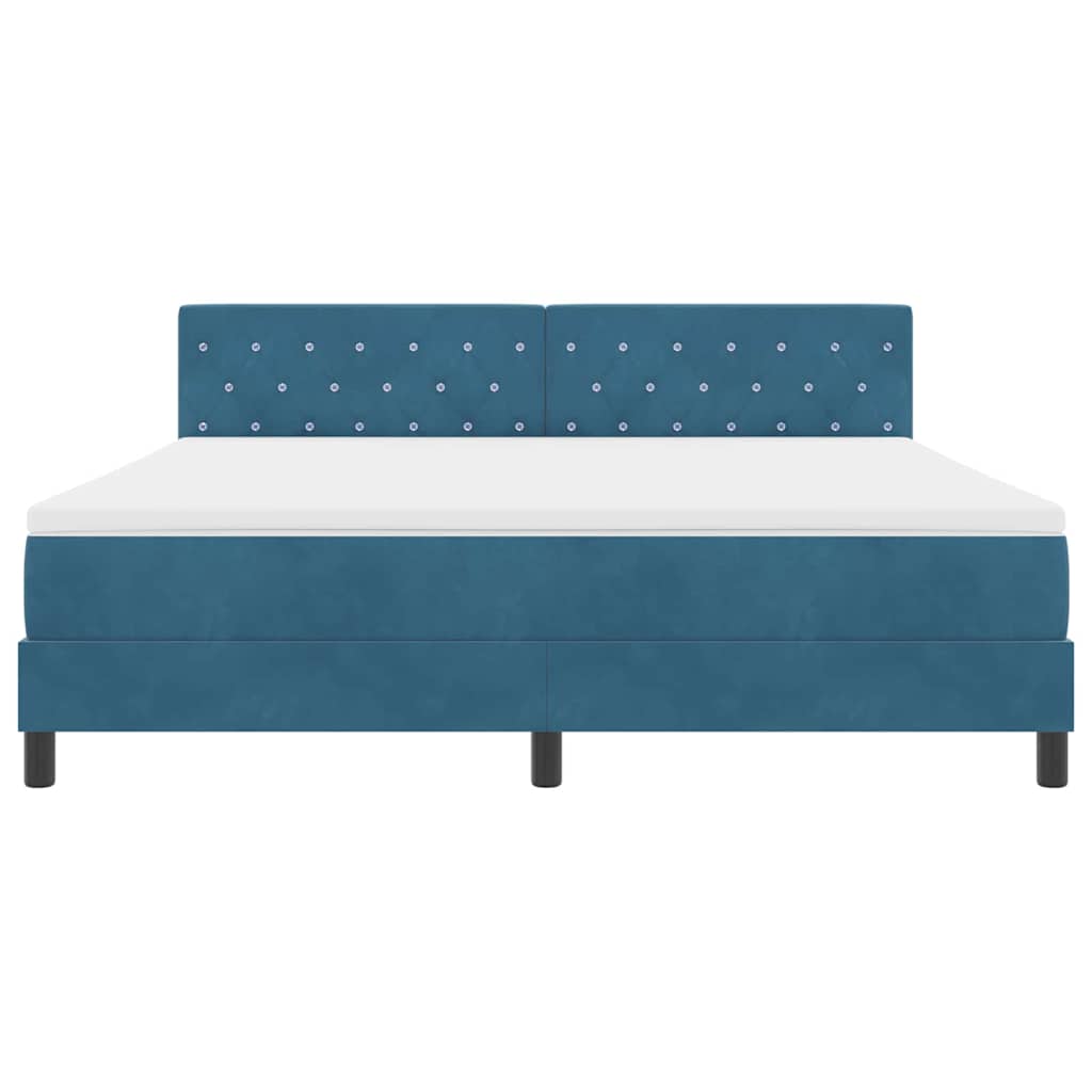 Boxspringbed met matras Donkerblauw 180 x 200 cm Fluweel