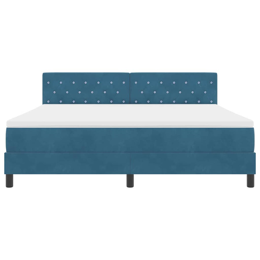 Boxspringbed met matras Donkerblauw 180 x 200 cm Fluweel