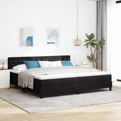 Boxspringbed met matras Zwart 200 x 200 cm Fluweel