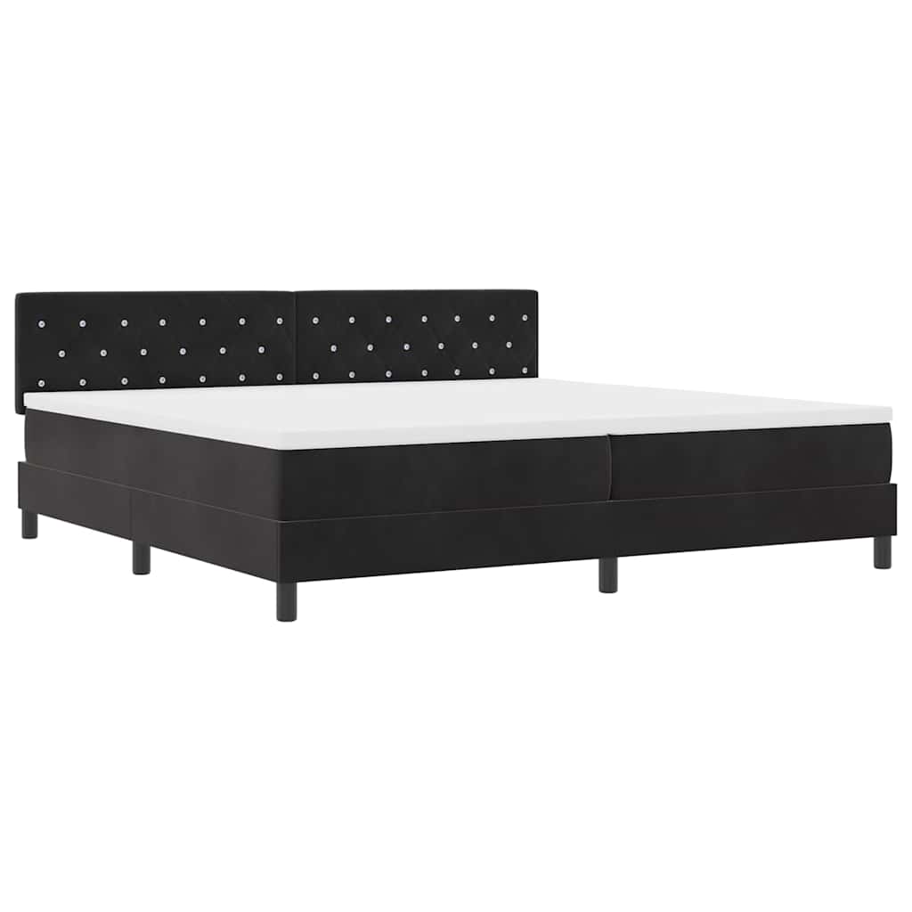 Boxspringbed met matras Zwart 200 x 200 cm Fluweel