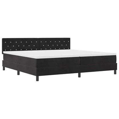 Boxspringbed met matras Zwart 200 x 200 cm Fluweel
