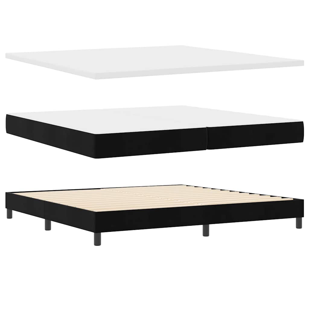 Boxspringbed met matras Zwart 200 x 200 cm Fluweel