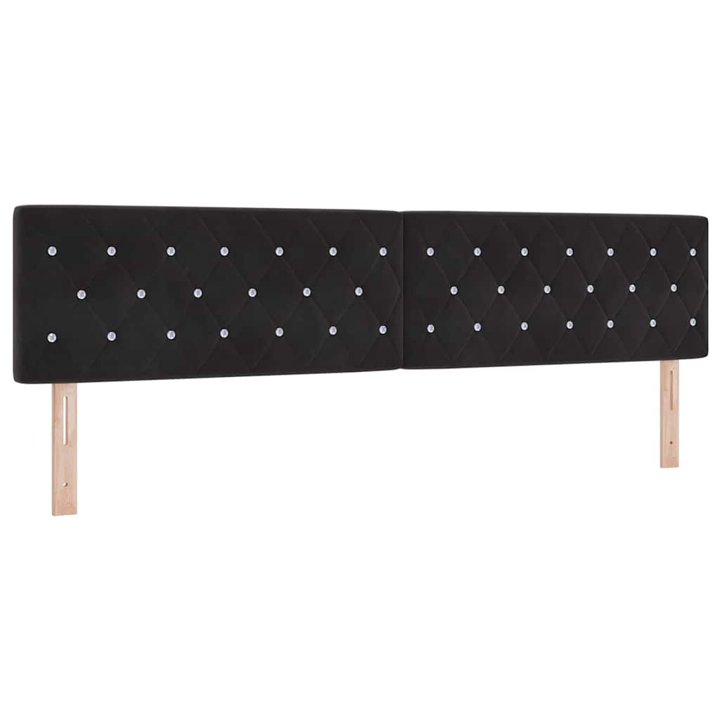 Boxspringbed met matras Zwart 200 x 200 cm Fluweel