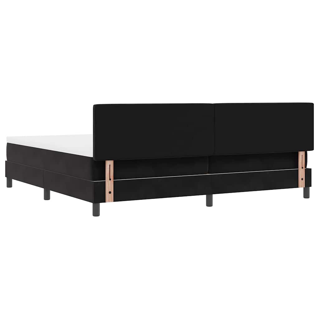 Boxspringbed met matras Zwart 200 x 200 cm Fluweel