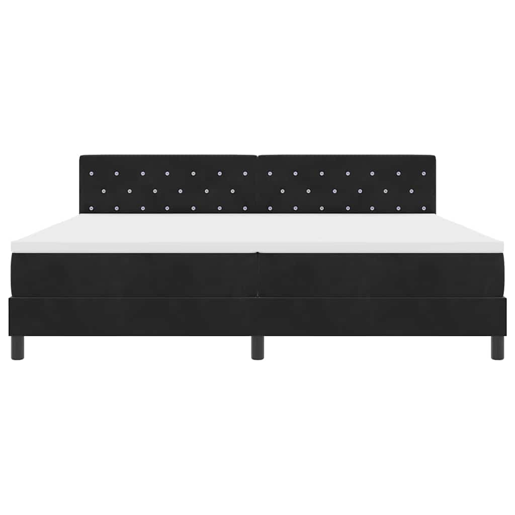 Boxspringbed met matras Zwart 200 x 200 cm Fluweel