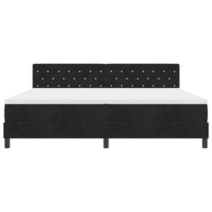 Boxspringbed met matras Zwart 200 x 200 cm Fluweel