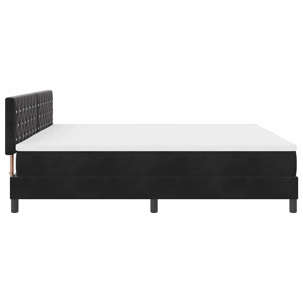 Boxspringbed met matras Zwart 200 x 200 cm Fluweel