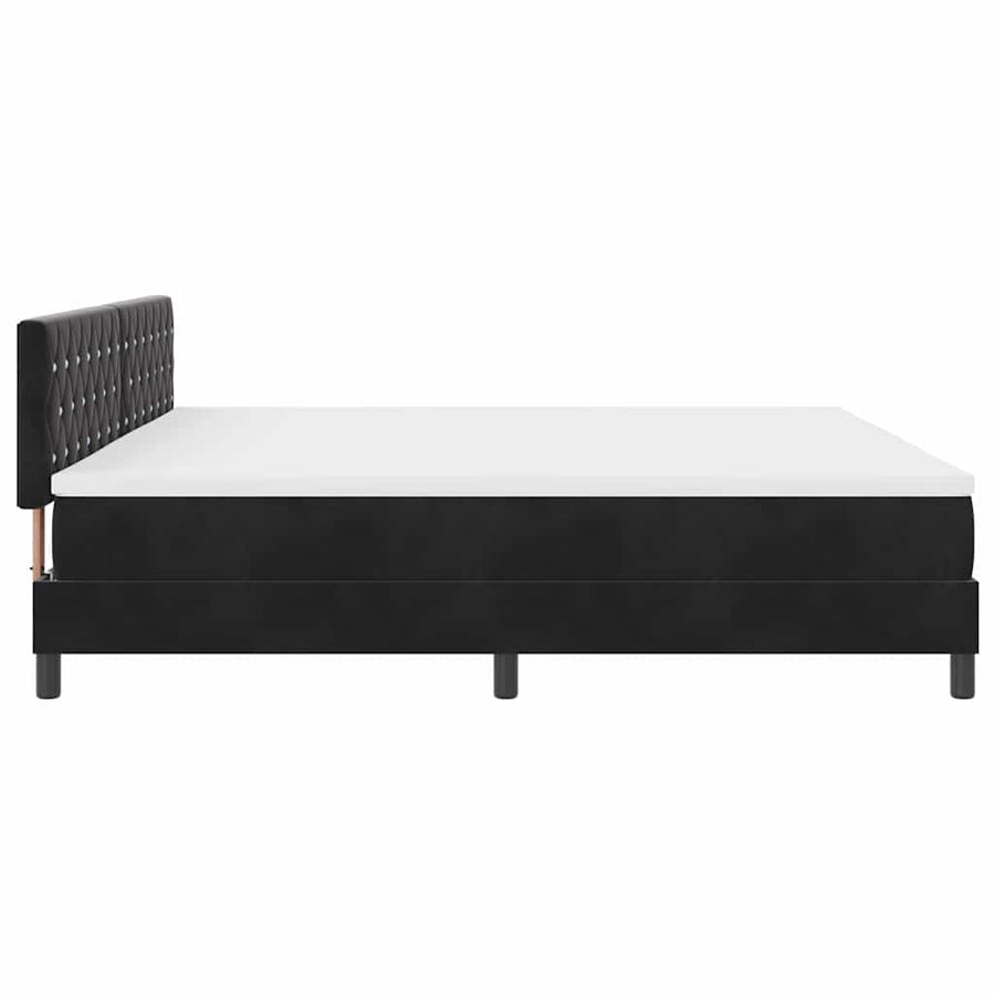 Boxspringbed met matras Zwart 200 x 200 cm Fluweel
