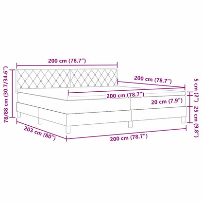 Boxspringbed met matras Donkerblauw 200 x 200 cm Fluweel