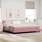 Boxspringbed met matras Roze 200 x 200 cm Fluweel