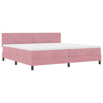 Boxspringbed met matras Roze 200 x 200 cm Fluweel