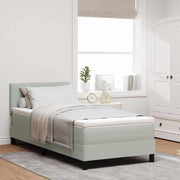 Boxspringbed 80x200 cm lichtgrijs fluweel