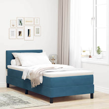 Boxspringbed met hoofdeinde Donkerblauw 80 x 200 cm Fluweel